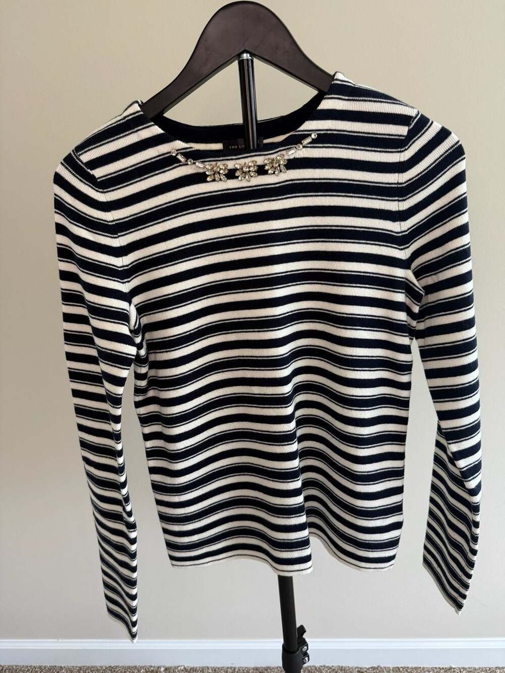 The Limited Striped Embellished Sweater Size S